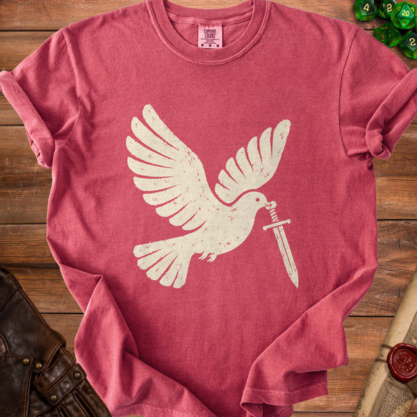 Dagger Dove T-Shirt in Crimson