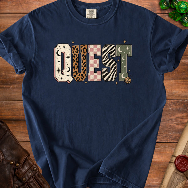 Retro Quest T-shirt in True Navy