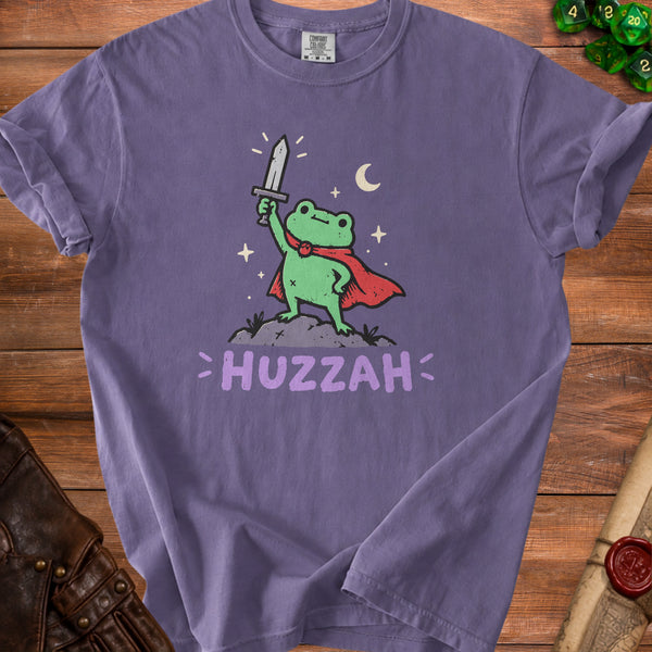 Huzzah Frog Mighty Spirit T-Shirt in Grape