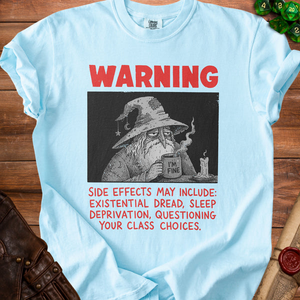 Warning Side Effects T-Shirt in Chambray
