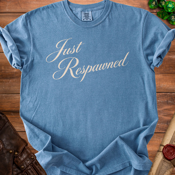 Just Respawned T-Shirt in Blue Jean