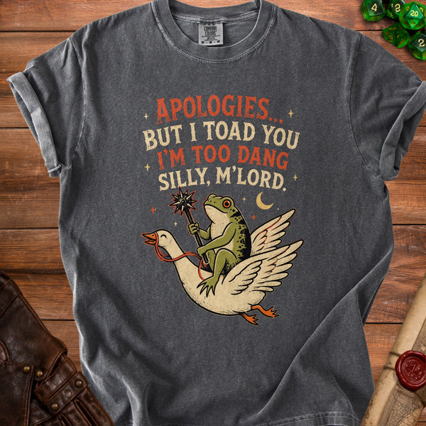 Silly M'Lord Frog and Goose T-Shirt in Pepper