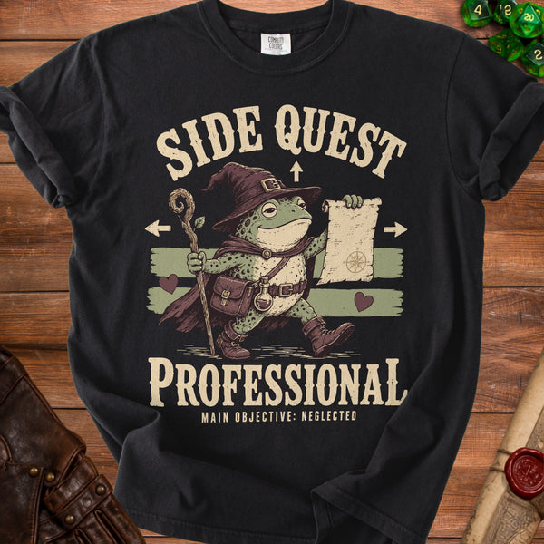 Side Quest Professional T-shirt in Black