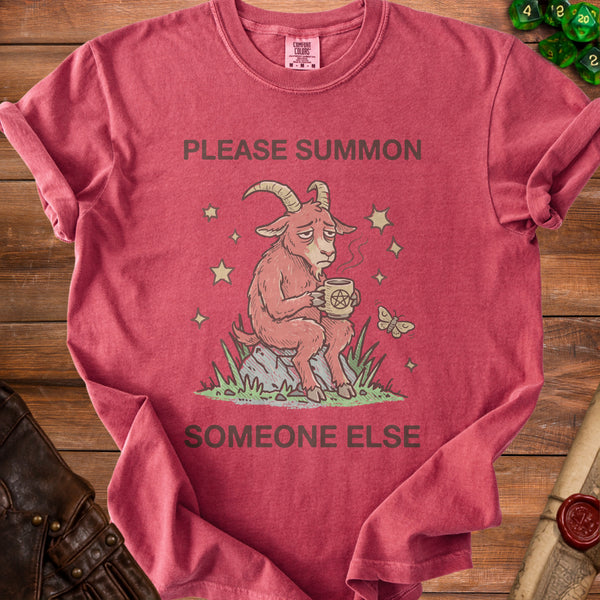 Summon Someone Else T-Shirt in Crimson
