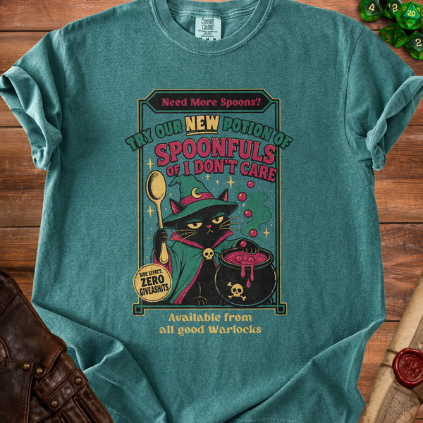 Zero Giveashits T-Shirt in Blue Spruce