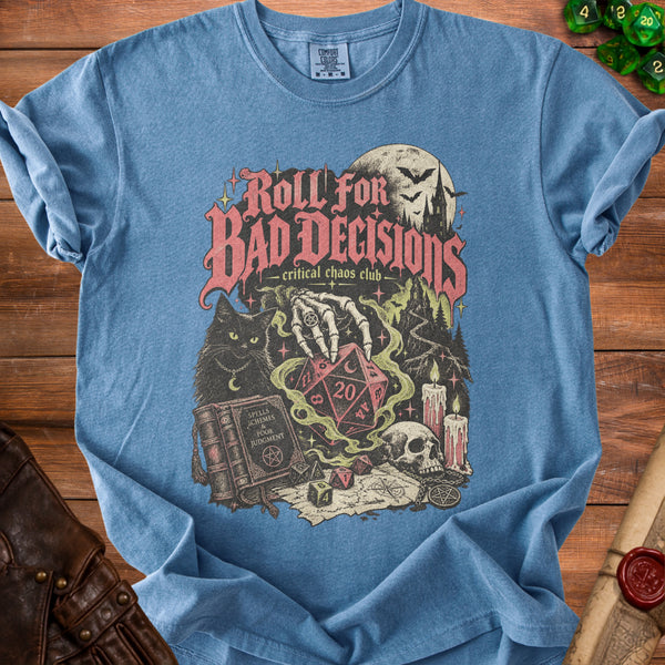 Bad Decisions T-Shirt in Blue Jean