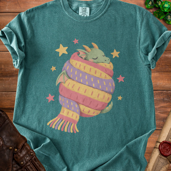 Cozy Dragon T-shirt in Blue Spruce