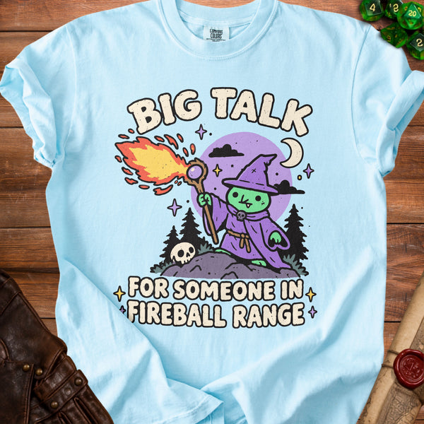 Fireball Range Chaotic Spellcaster T-Shirt in Chambray