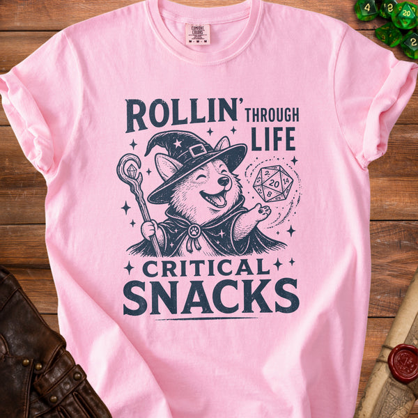Corgi Wizard T-Shirt in Blossom