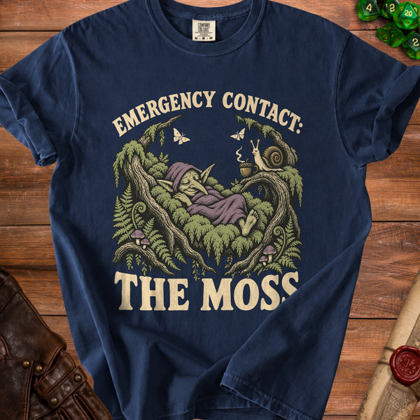Moss Goblin T-Shirt in True Navy