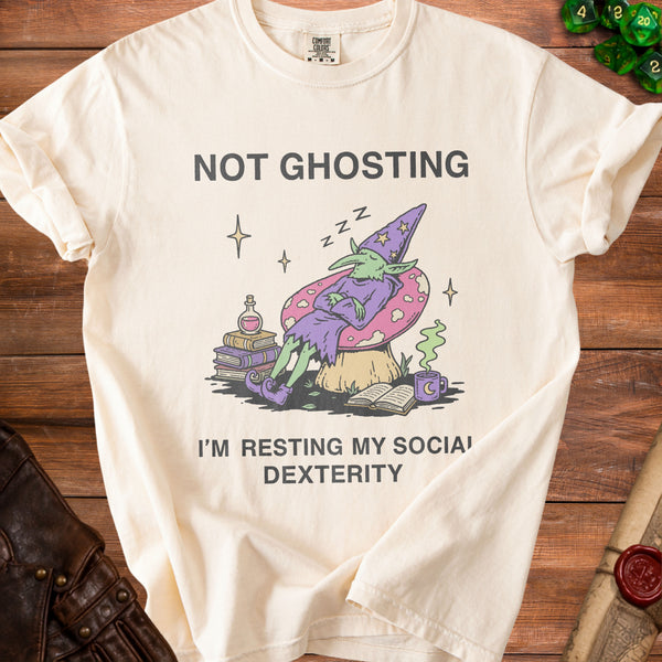 Resting Wizard T-Shirt in Ivory