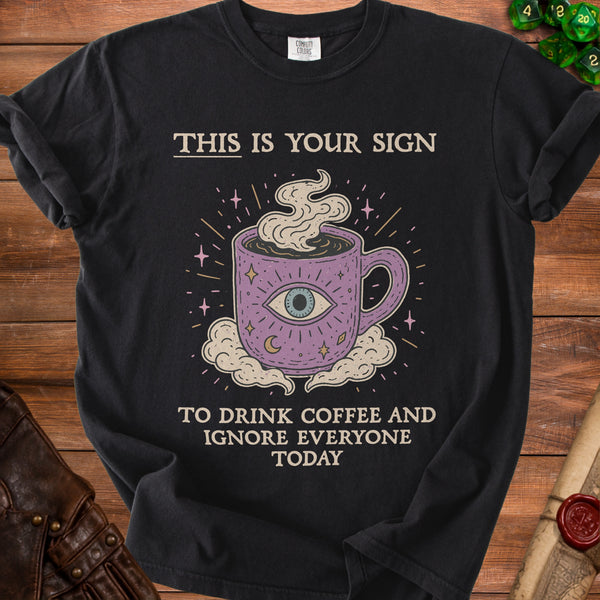 Mystical Mug T-Shirt in Black