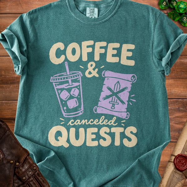 Canceled Quests T-shirt in Blue Spruce