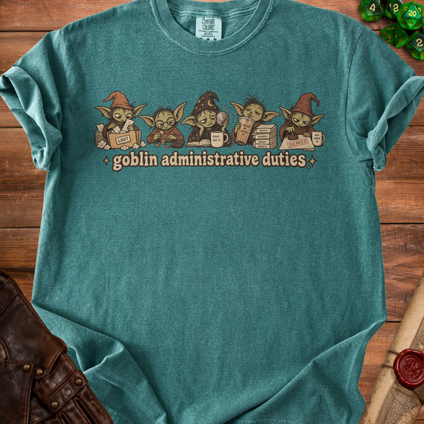 Goblin Admin T-shirt in Blue Spruce