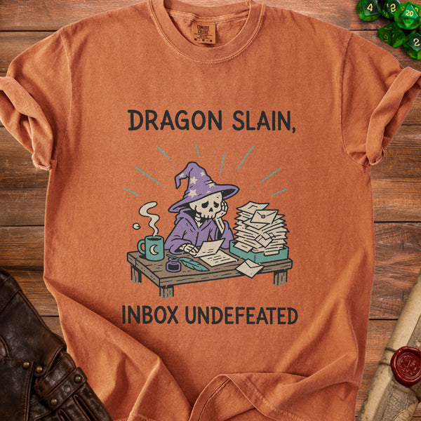 Inbox Wizard Final Boss Battle T-Shirt in Yam