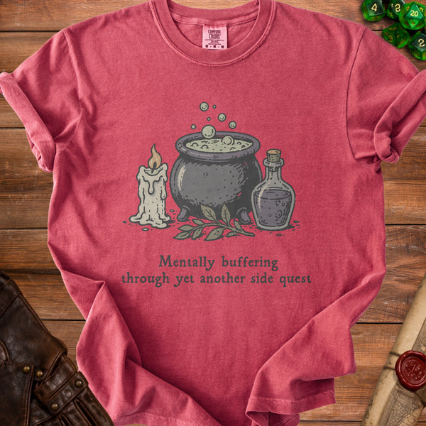 Side Quest T-shirt in Crimson