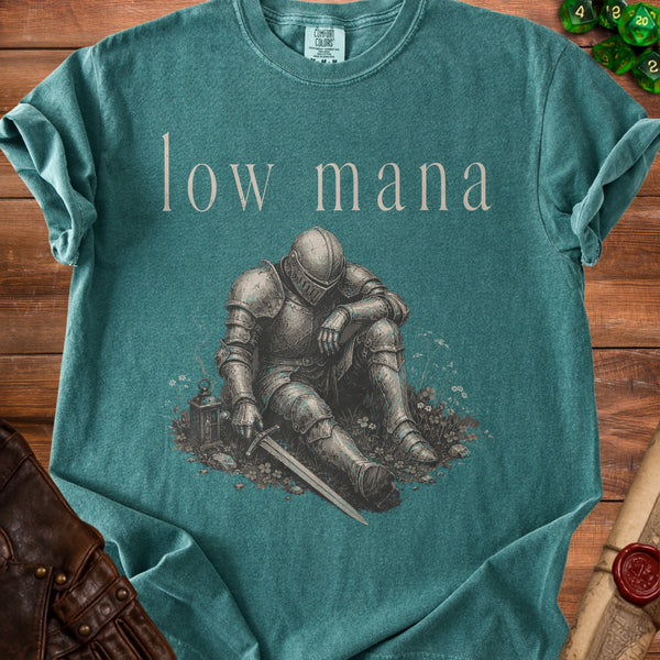 Low Mana Quest Takes Toll T-Shirt in Blue Spruce