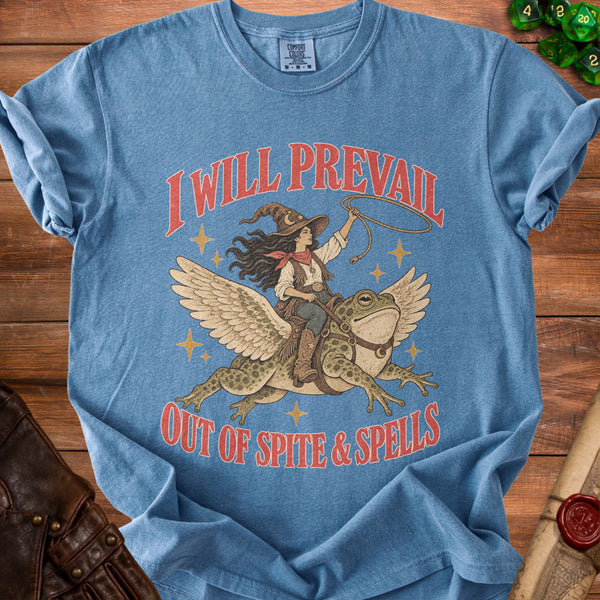Spite Spells T-Shirt in Blue Jean