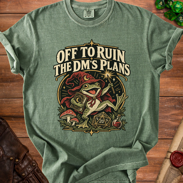 Chaotic Wizard Frog T-Shirt in Moss