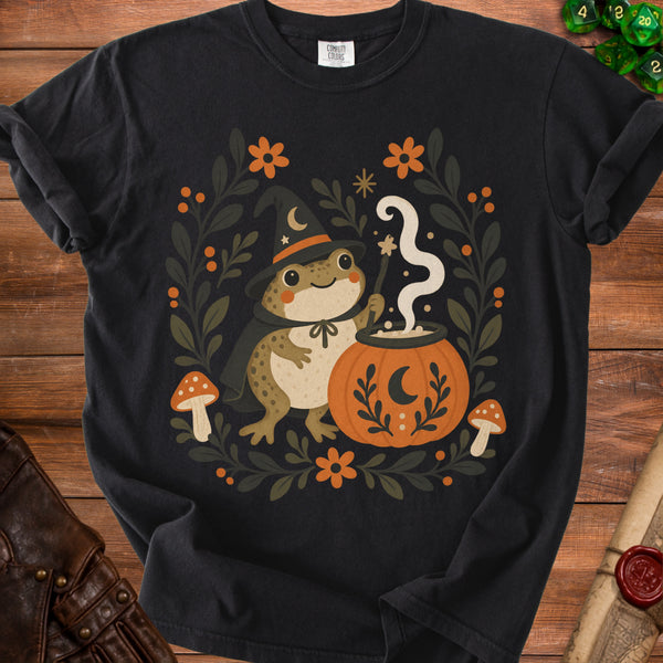 Witch Frog T-Shirt in Black