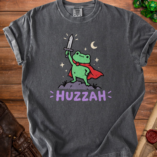 Huzzah Frog Mighty Spirit T-Shirt in Pepper