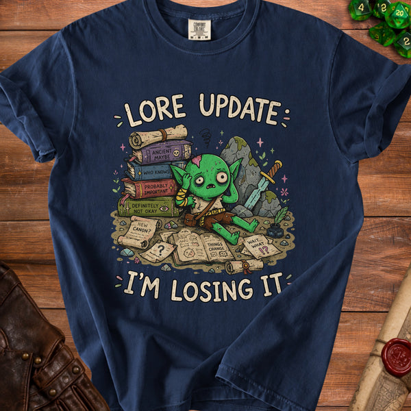 Lore Update T-Shirt in True Navy