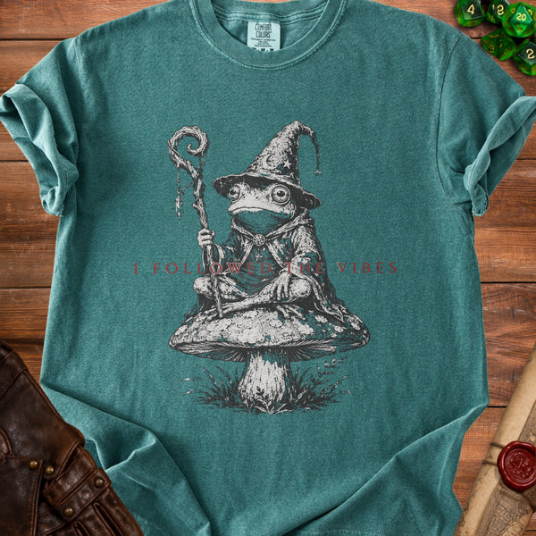Vibes Frog T-Shirt in Blue Spruce