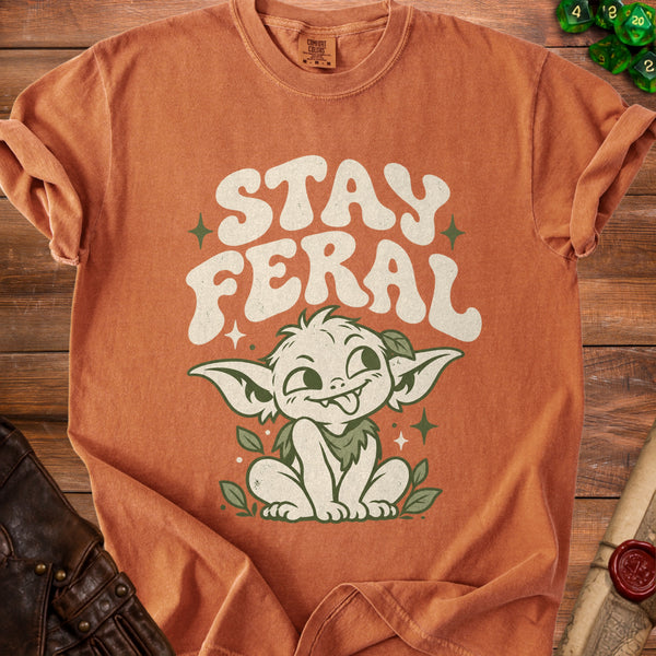 Stay Feral T-Shirt in Yam