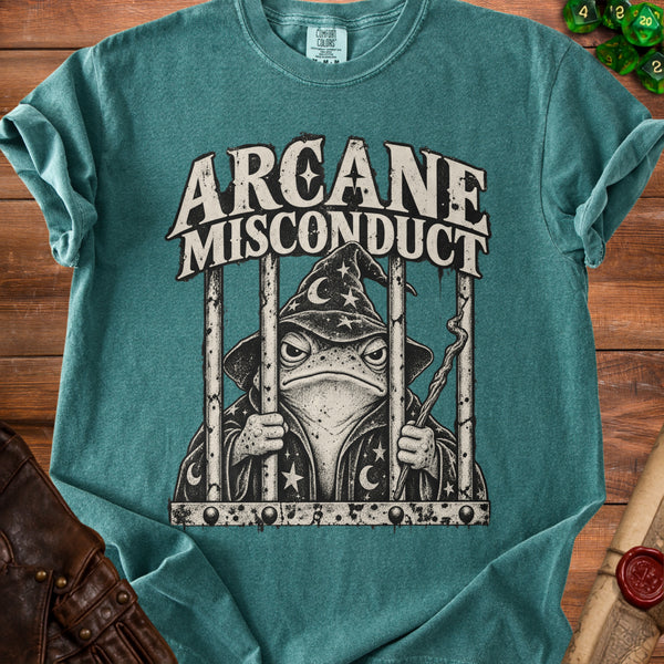 Arcane Misconduct T-shirt in Blue Spruce