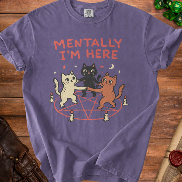 Mentally Here Summoning Peace T-Shirt in Grape