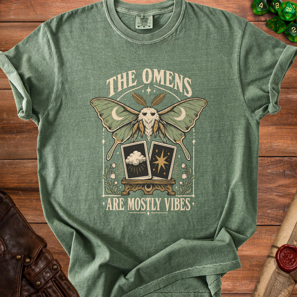 Omens Vibes T-Shirt in Moss