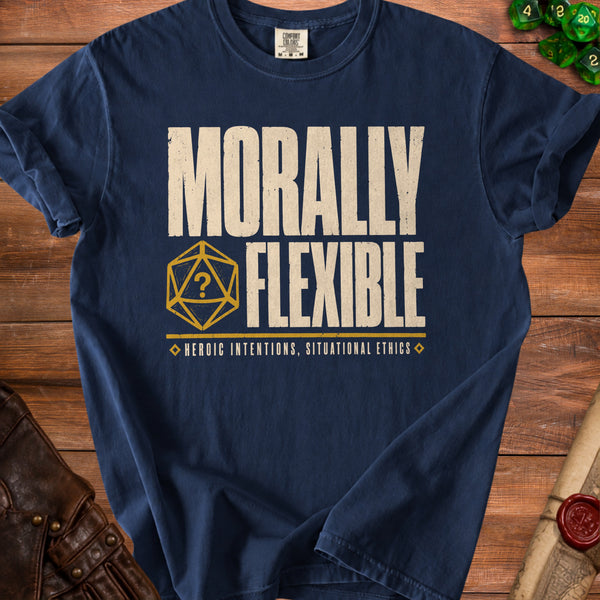 Morally Flexible T-Shirt in True Navy