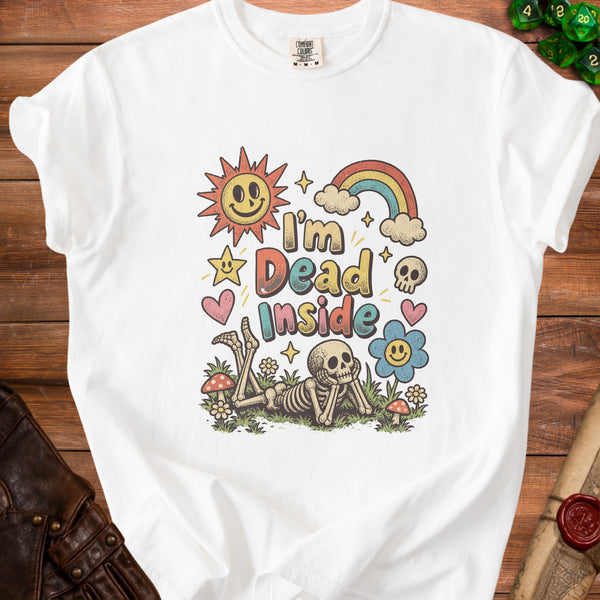 Dead Inside Sunshine and Dread T-Shirt in White