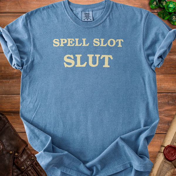 Spell Slot T-shirt in Blue Jean