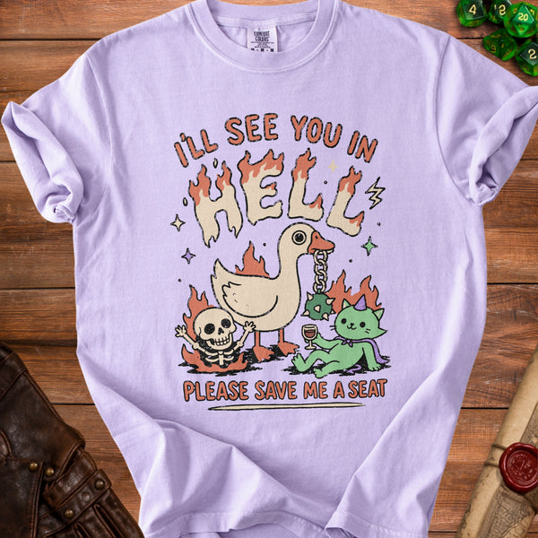 See You In Hell T-Shirt in Orchid