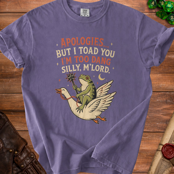 Silly M'Lord Frog and Goose T-Shirt in Grape