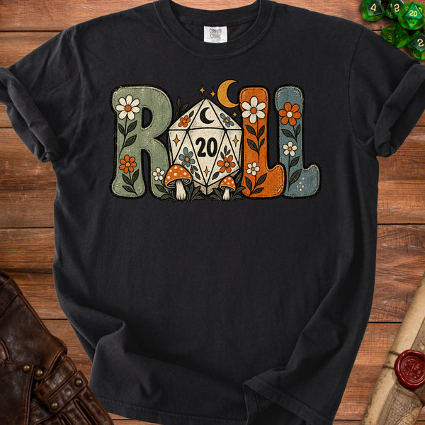 Retro D20 T-shirt in Black
