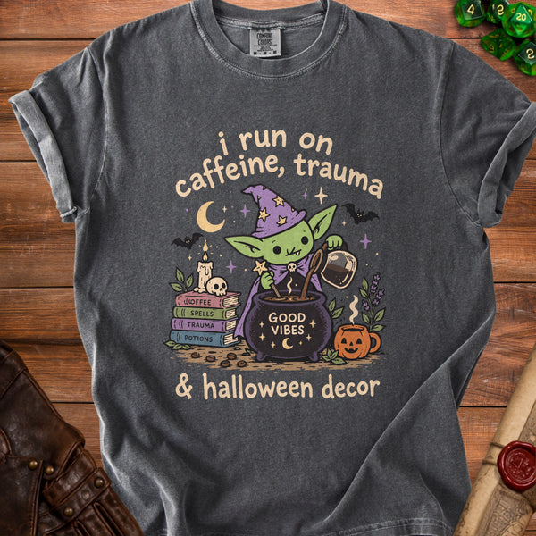 Spooky Coffee T-Shirt in Pepper