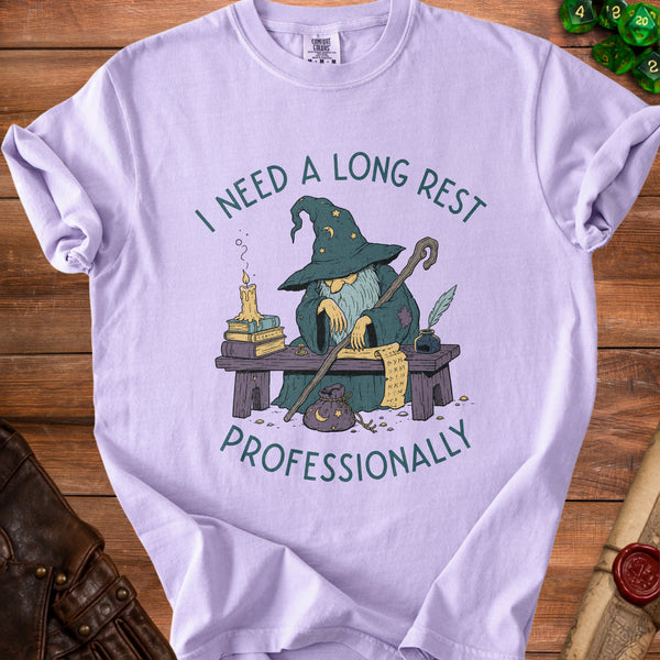 Tired Wizard T-shirt in Orchid