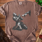 Knight kneeling with clasped hands, receiving a scroll. Text: "Please No More Quests".