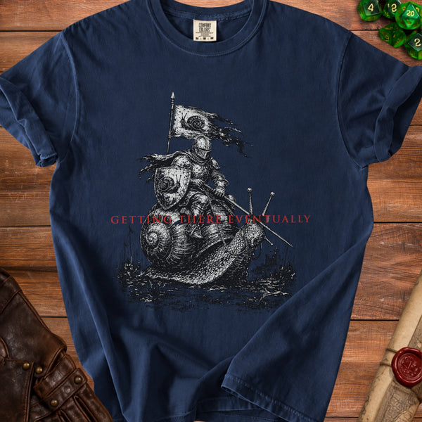 Snail Knight T-Shirt in True Navy