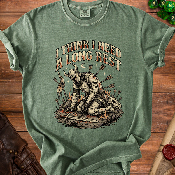Long Rest Warrior's Respite T-Shirt in Moss