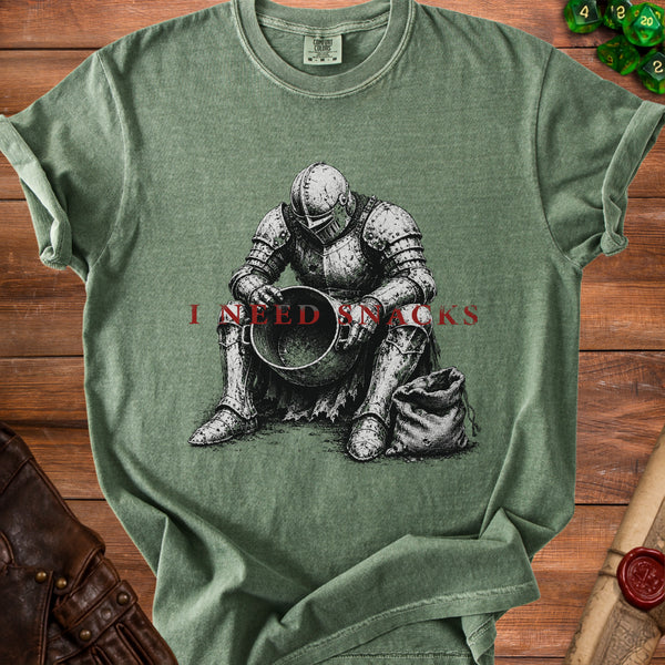 Snack Knight T-Shirt in Moss