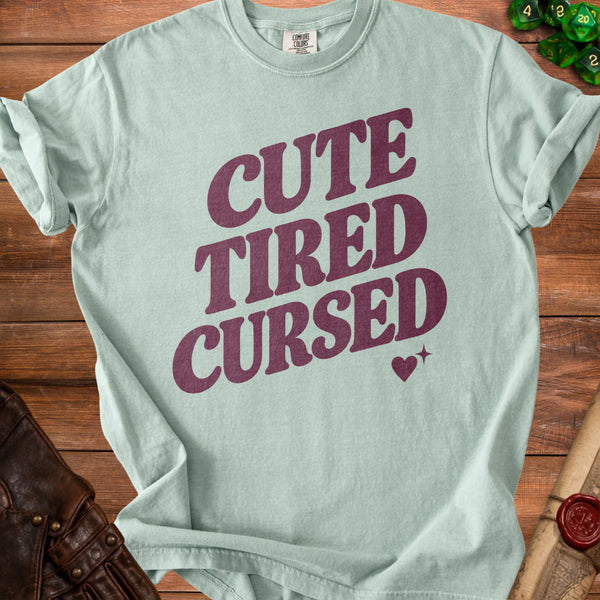 Cute Tired Cursed T-shirt in Bay