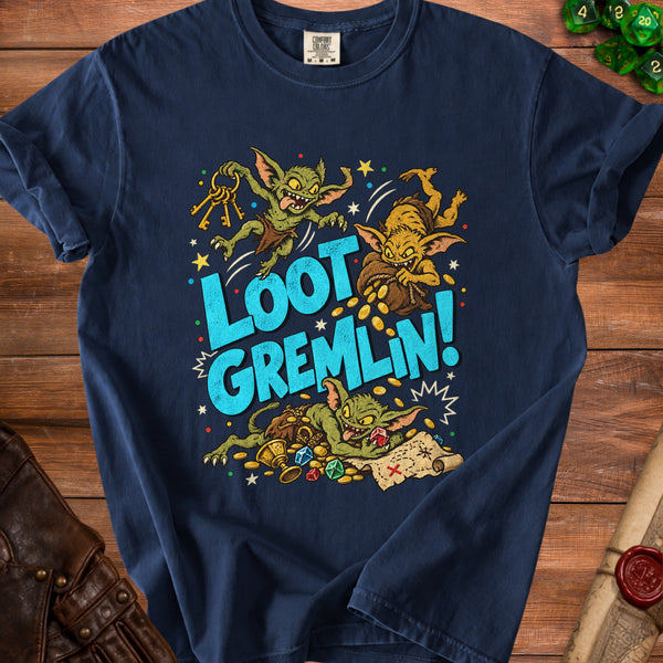 Loot Gremlin T-Shirt in True Navy