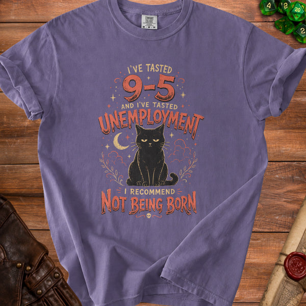 Existential Cat Profound Truths T-Shirt in Grape