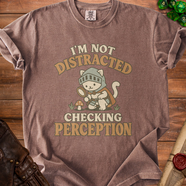 Checking Perception T-Shirt in Espresso