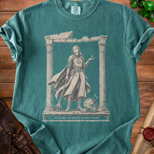 Battle Cleric T-Shirt in Blue Spruce