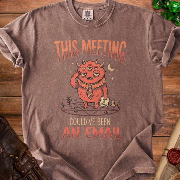 Email Meeting T-Shirt in Espresso