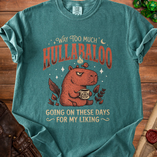 Hullabaloo Capybara T-Shirt in Blue Spruce